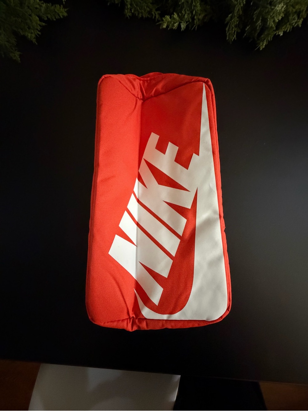 Nike Red and White Logo Shoe Pouch